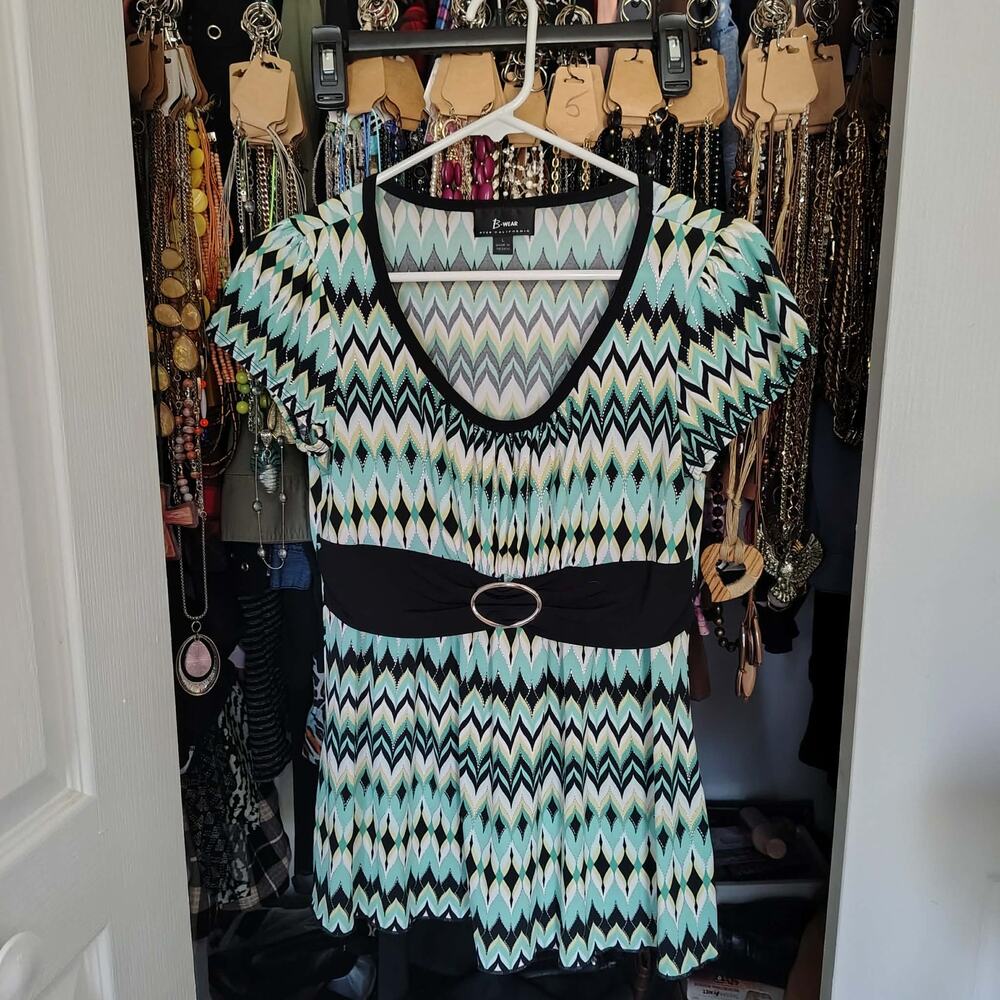 60s STYLE THROWBACK PATTERN SILKY SUMMER SHIRT WITH SEWN IN BELT